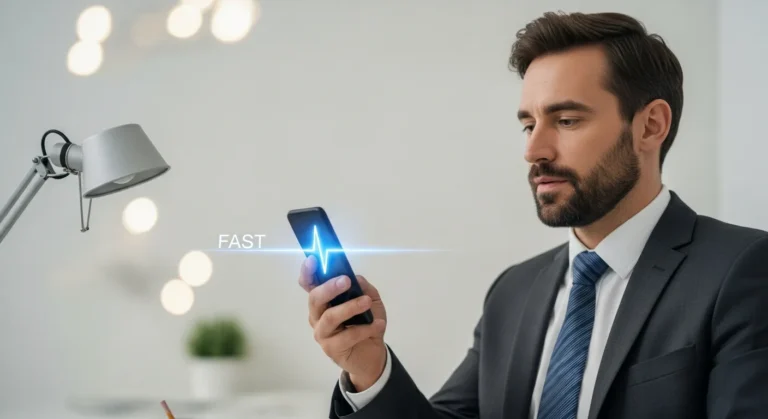 A smartphone screen showing a digital payment to evaluate the fintech company stera on instant transfers.