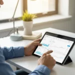 A professional gatekeeper fintech company overview featuring a digital dashboard for streamlined vendor management.