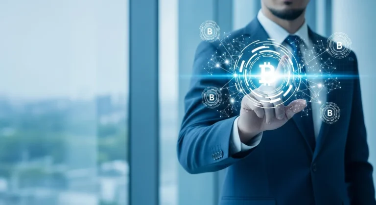 A conceptual view of Mercurity Fintech Holding leading the evolution of modern digital asset infrastructure.