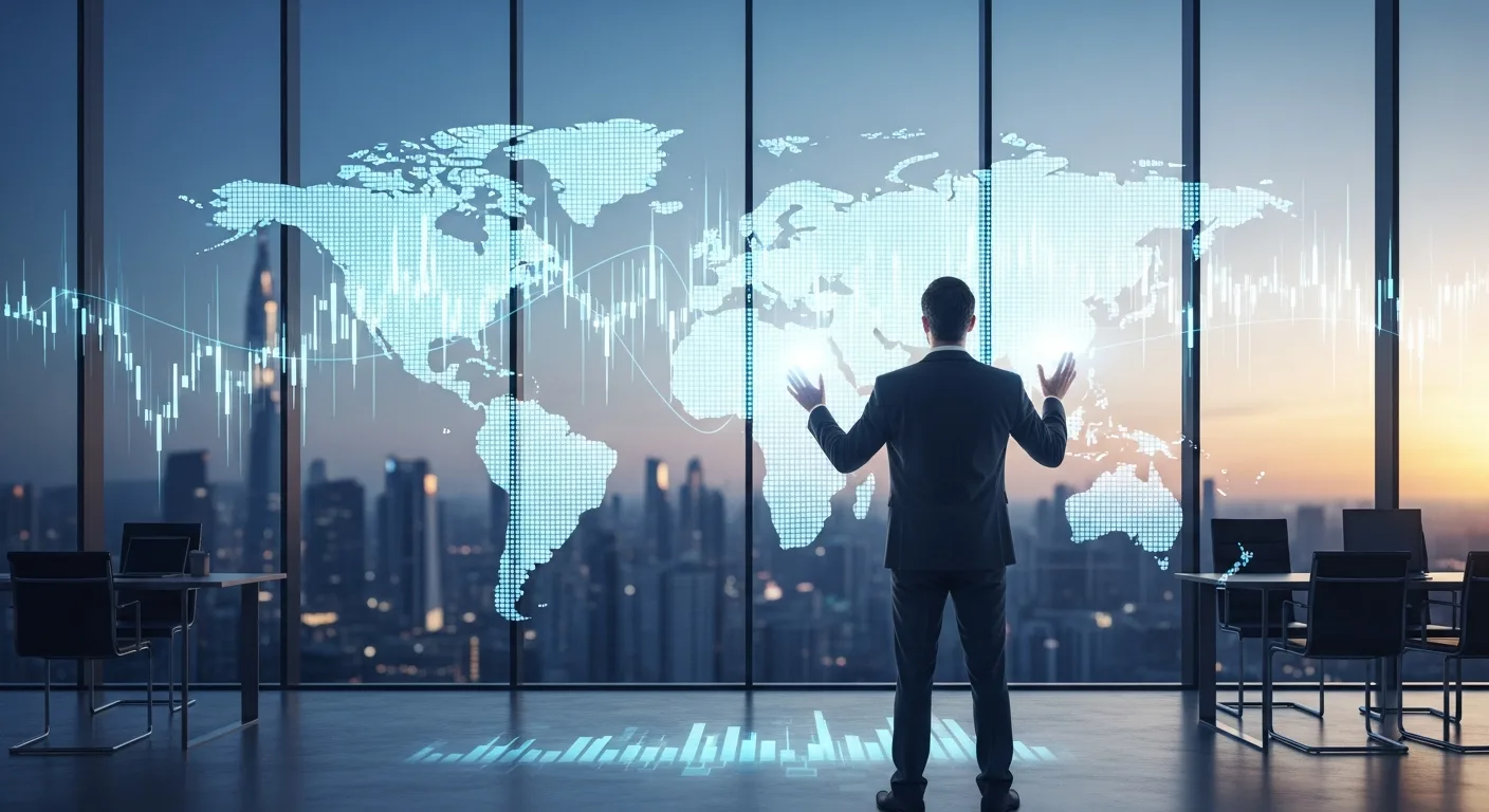 Global market data visualization featuring the top 10 fintech companies leading the industry in 2026.