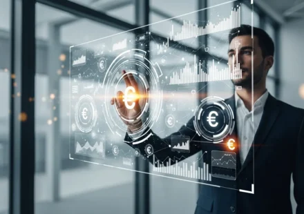 How is Agentic AI Redefining Payments Orchestration in 2026? A businessman reviewing global data driven by agentic AI in payments orchestration 2026.