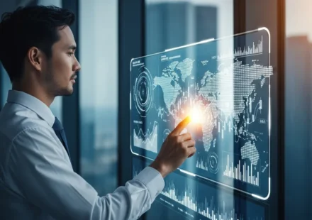 How is AI-driven treasury management transforming corporate finance in 2026? A financial executive analyzing global cash flow data using AI-driven treasury management for corporates on a tablet.