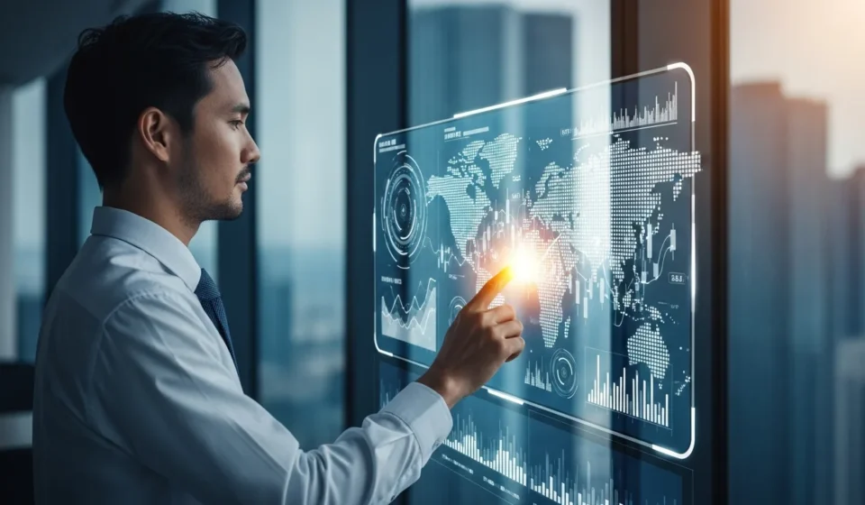 How is AI-driven treasury management transforming corporate finance in 2026? A financial executive analyzing global cash flow data using AI-driven treasury management for corporates on a tablet.