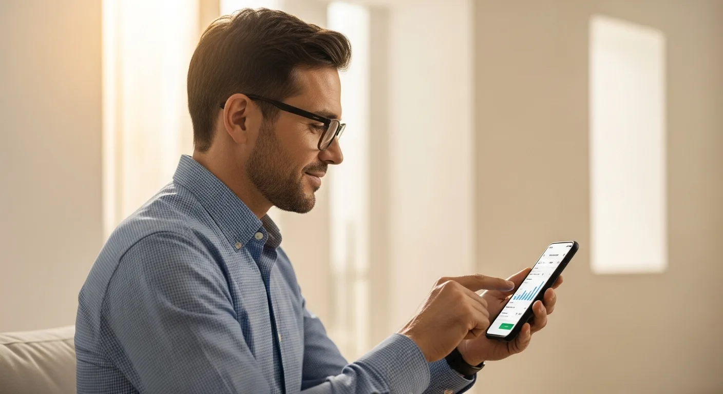 A professional beeline fintech company overview illustrating a digital mortgage application process on a mobile device.