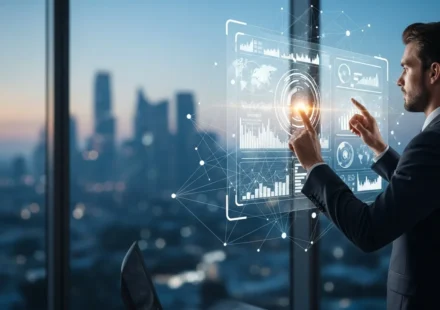 A professional analyzing the best open banking APIs for fintech startups 2026 on a modern digital interface.