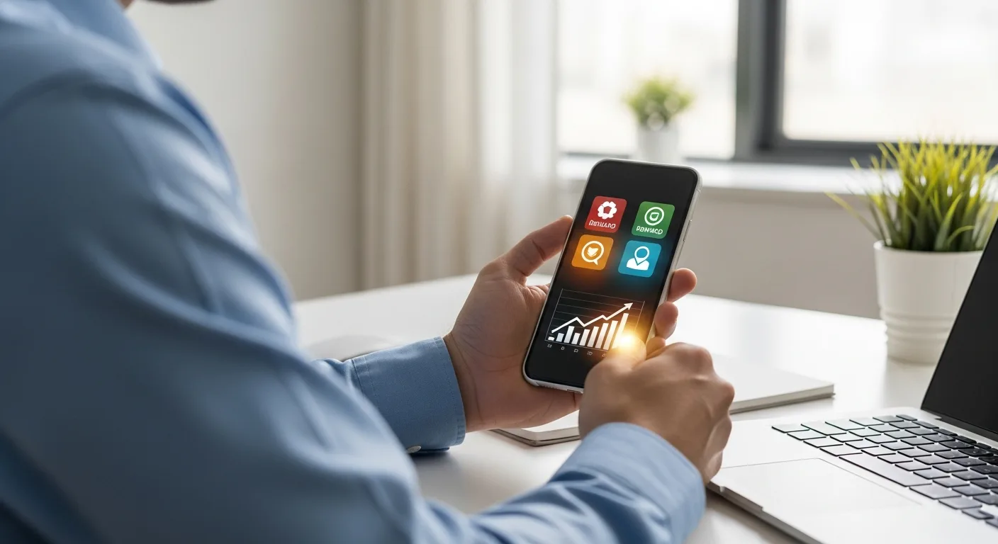 A man reviewing the best rewards programs fintech apps offer on a modern smartphone in 2026.