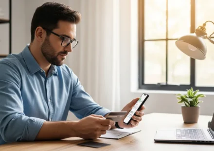 A man checking his smartphone for BNPL affordability check regulation 2026 updates during a purchase.