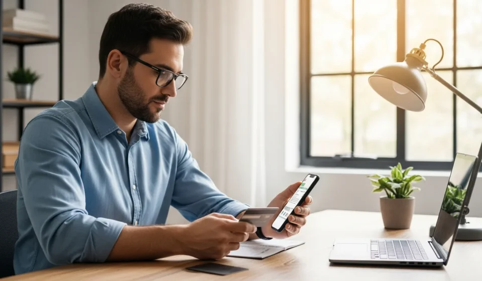 A man checking his smartphone for BNPL affordability check regulation 2026 updates during a purchase.