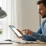 A man reviewing BNPL regulatory compliance consumer protection 2026 standards on a digital tablet.