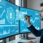 How CFPB 1033 and Open Banking Are Revolutionizing Financial Data Aggregation in 2026? A professional man reviewing digital data for crypto exchange compliance MiCA licensing in a modern office.