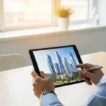 Man using digital asset tokenization real estate platforms to review modern property investment opportunities.