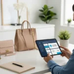 A dashboard displaying analytics for embedded finance for niche e-commerce marketplaces on a modern tablet.