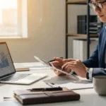 Experts evaluate the fintech company relay on free business checking accounts on a modern digital dashboard.