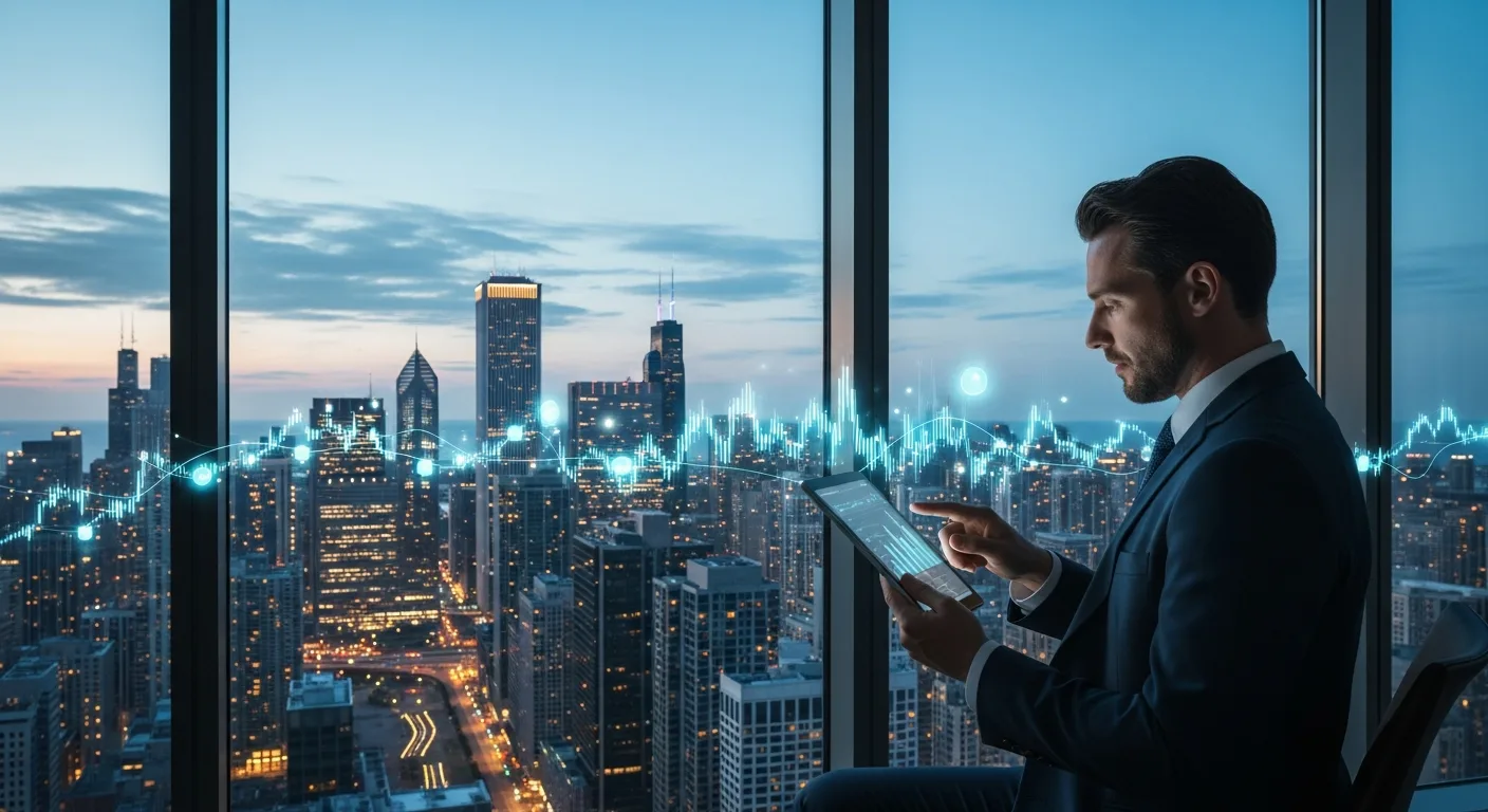Top fintech companies in Chicago driving financial innovation in a modern 2026 cityscape.