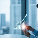 Why Are Neobanks Adding Embedded Tax and Payroll Tools for Freelancers in 2026? A businessman reviewing a fintech customer acquisition organic SEO strategy 2026 on a digital interface.