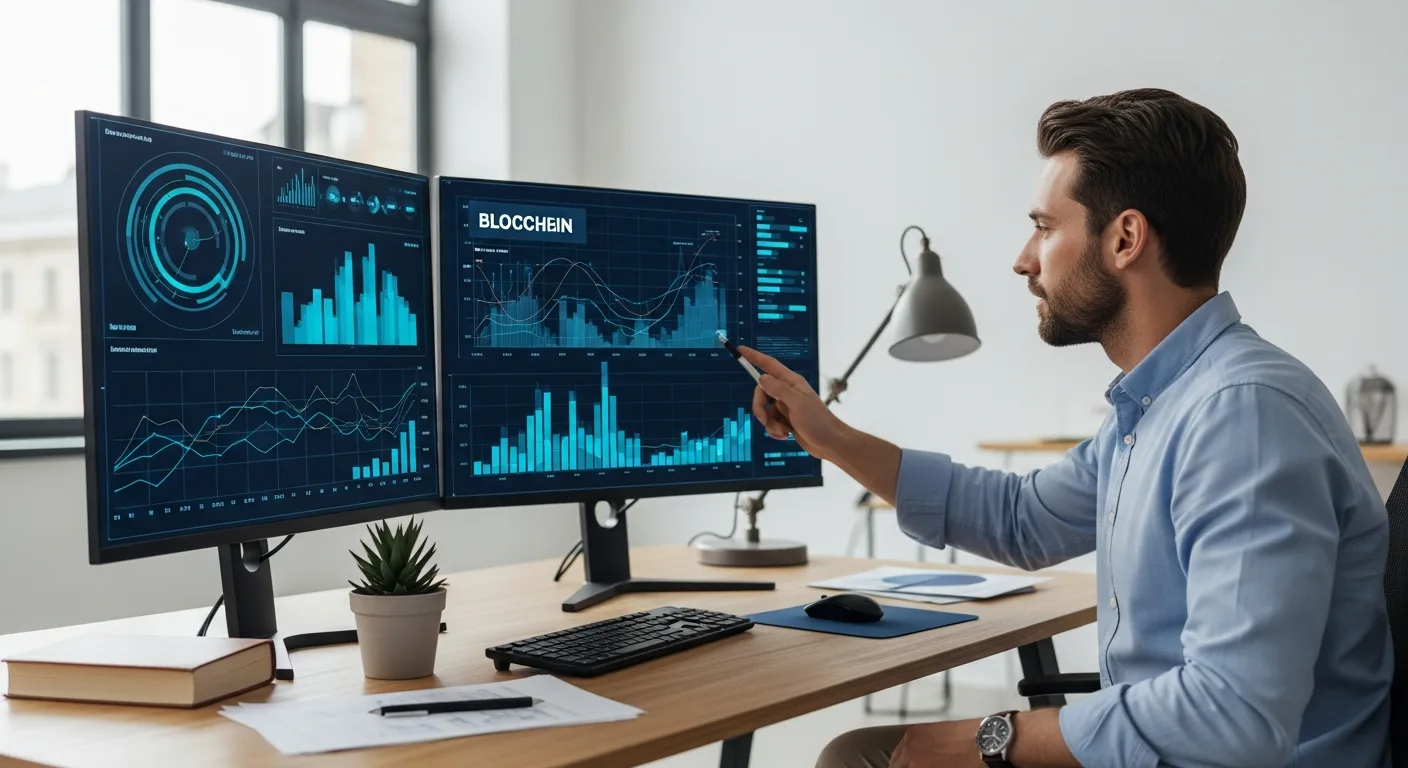 A professional man analyzing global financial data on a tablet to evaluate the ROI of a fintech major.