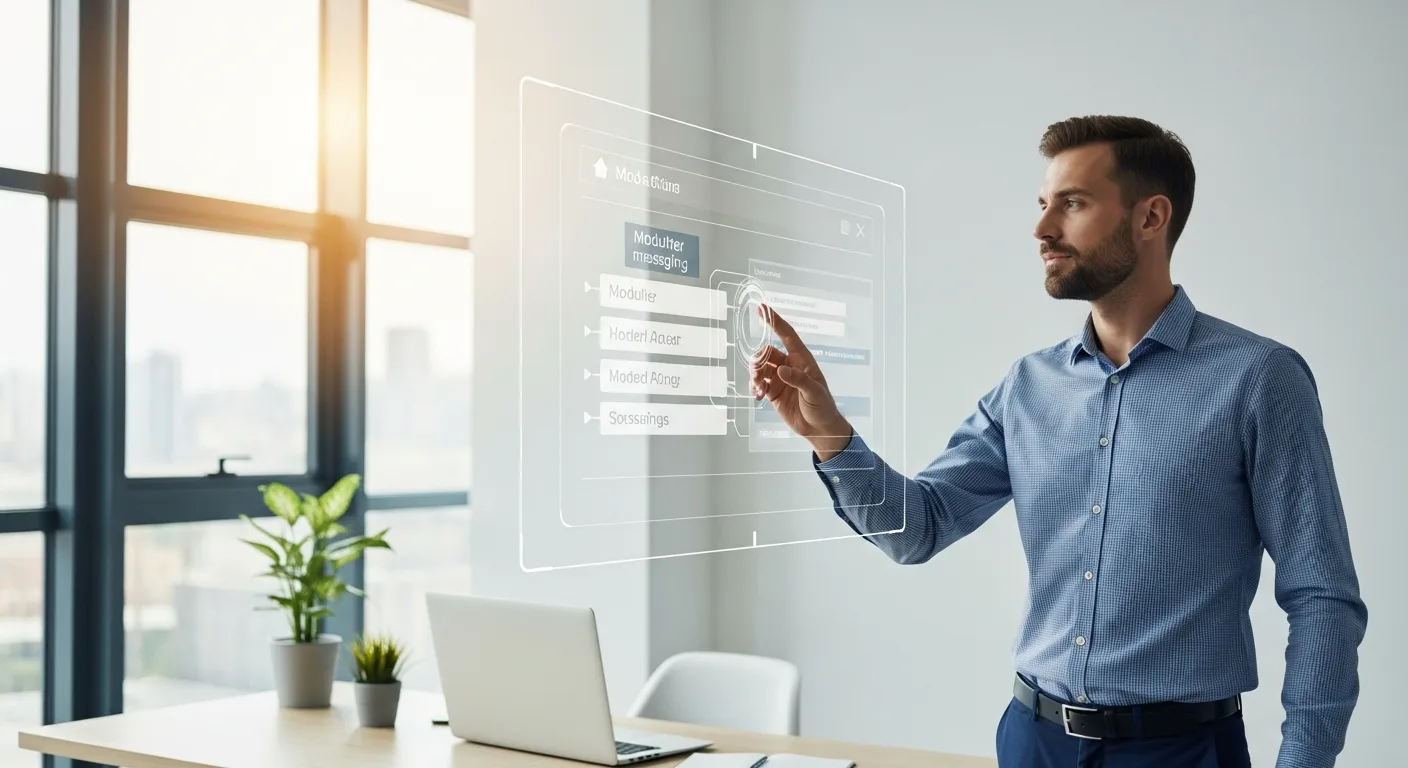 A professional managing fintech platforms customizable borrower communication workflows on a modern digital interface.