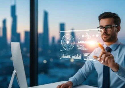 A professional analyzing fintech regulatory sandbox programs 2026 on a digital dashboard for financial innovation.