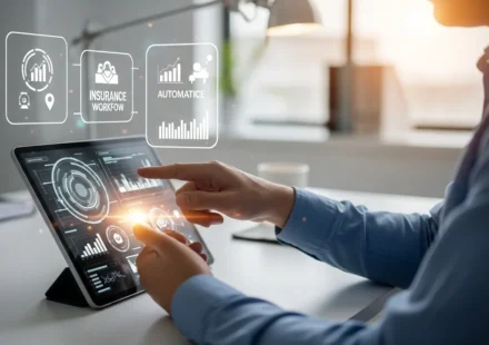 How Insurtech AI Claims Automation Platforms are Redefining Efficiency in 2026? A professional using insurtech AI claims automation platforms to streamline insurance processing on a digital interface.
