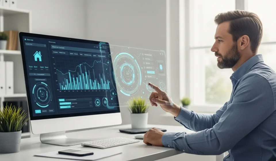 How is IoT Data Revolutionizing Insurtech Underwriting in 2026? A professional analyzing insurtech connected device IoT underwriting data on a digital tablet in a modern office.