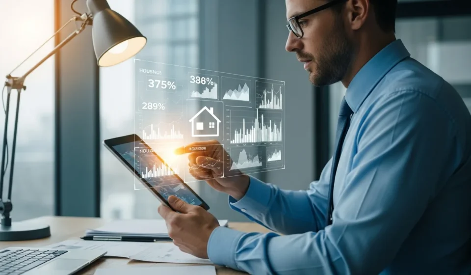 How is Mortgage Automation and AI-Driven Underwriting Changing the Lending Landscape in 2026? A professional analyzing mortgage automation AI-driven underwriting data on a digital interface in 2026.