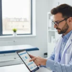 A comprehensive PayZen healthcare fintech company overview featuring medical billing solutions on a digital tablet.