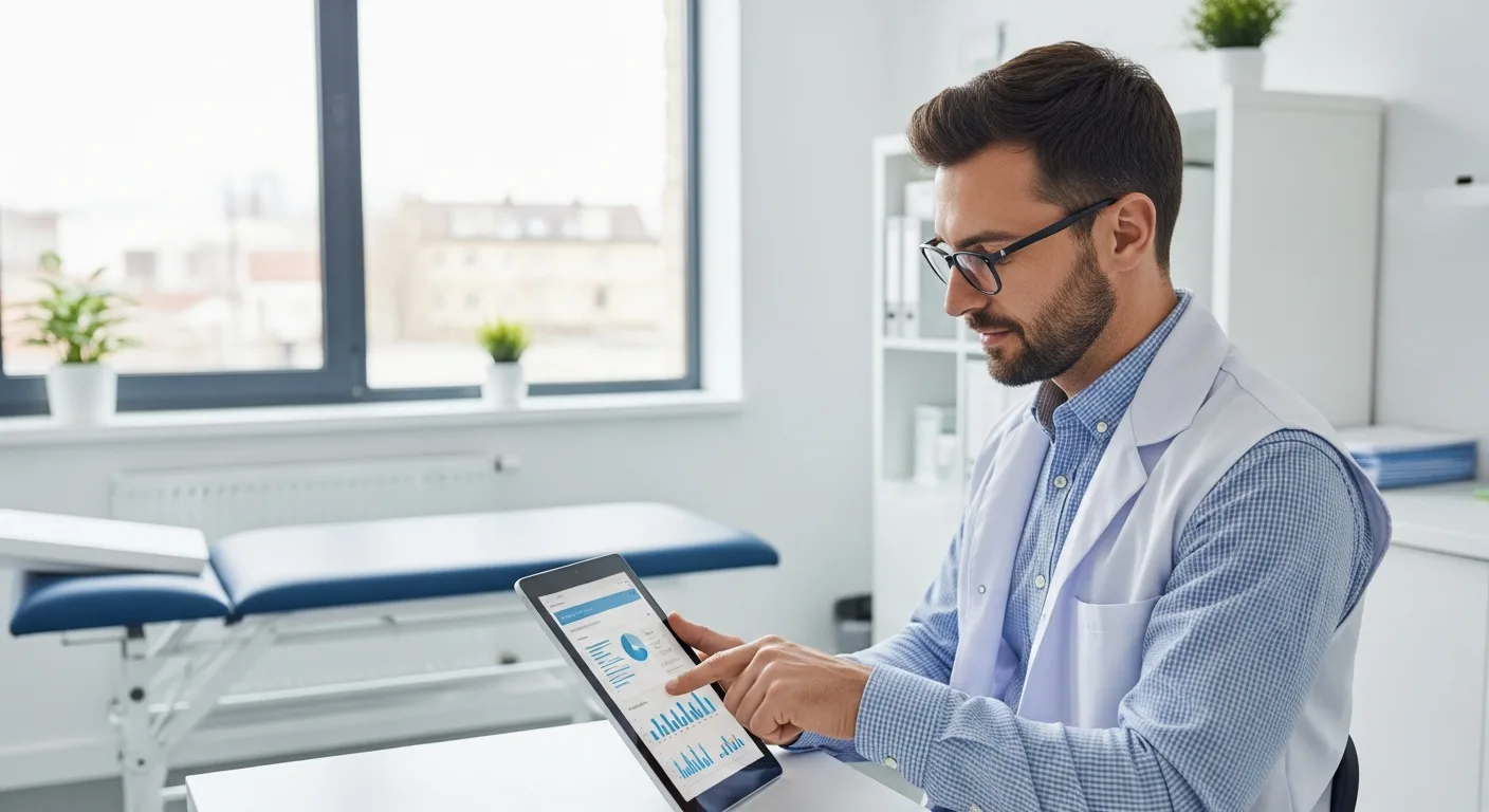 A comprehensive PayZen healthcare fintech company overview featuring medical billing solutions on a digital tablet.
