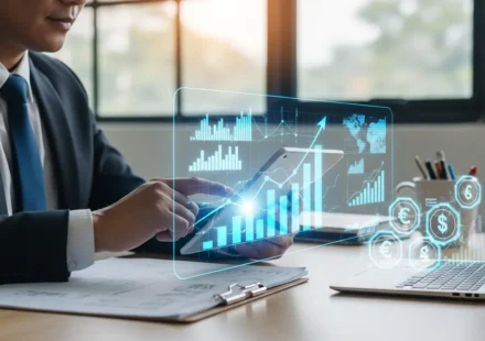Will the FedNow Limit Increase in 2026? What Businesses Need to Know A businessman analyzing a real-time payment limit increase FedNow 2026 on a digital financial dashboard.