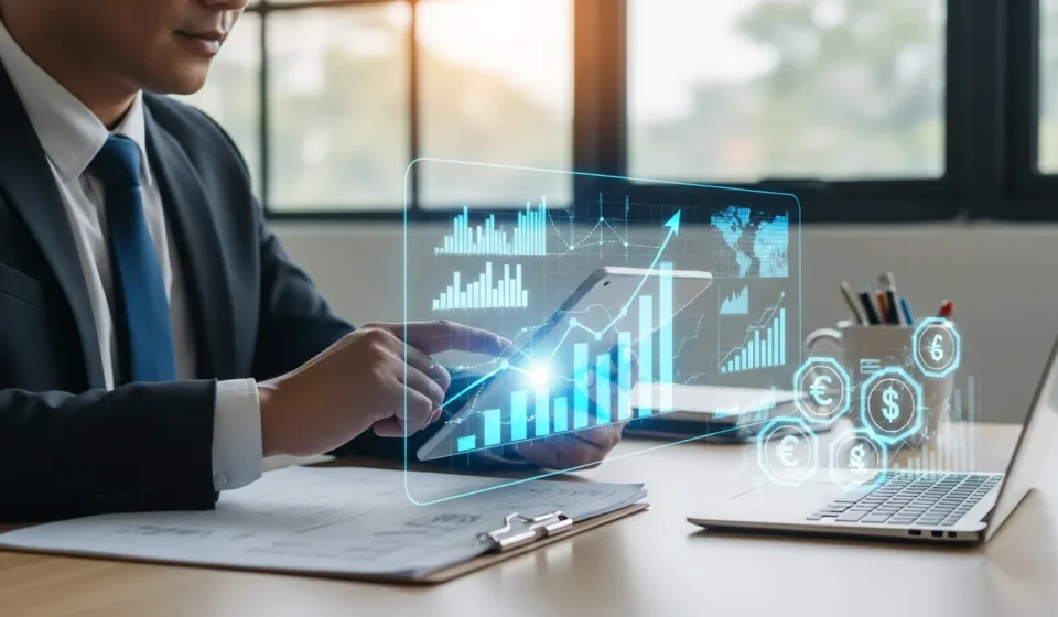 Will the FedNow Limit Increase in 2026? What Businesses Need to Know A businessman analyzing a real-time payment limit increase FedNow 2026 on a digital financial dashboard.