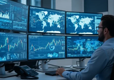 Professional dashboard showing real-time payment settlement FX risk management for corporate treasurers.