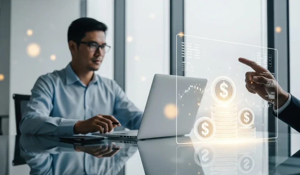 Why Are Institutional Treasurers Swapping Cash for Stablecoins in 2026? Stablecoin institutional treasury adoption 2026 shown through digital currency icons on a corporate financial monitor.
