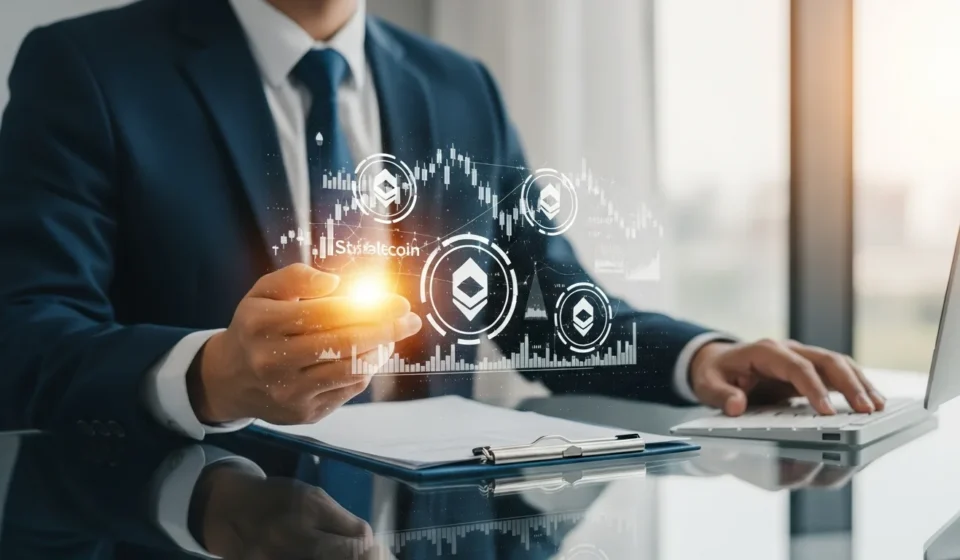 How Does the GENIUS Act Reshape Stablecoin Regulatory Framework Compliance? A professional analyzing stablecoin regulatory framework GENIUS Act compliance on a modern digital interface.