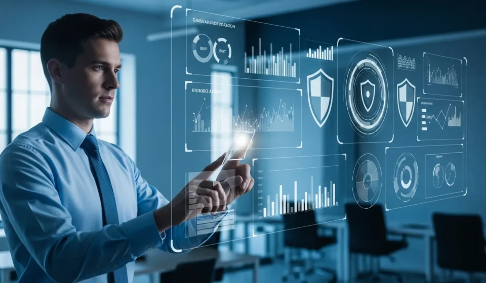 A professional analyzing stablecoin reserve audit compliance frameworks on a digital dashboard.
