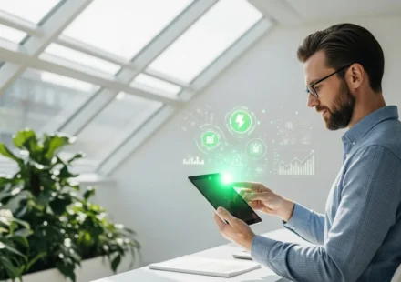 Digital interface displaying sustainable fintech investment trends 2026 through green financial growth charts.