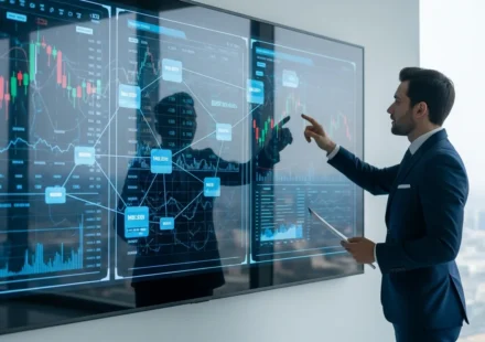 Professional using tokenized private credit platforms 2026 to manage a diversified institutional investment portfolio.