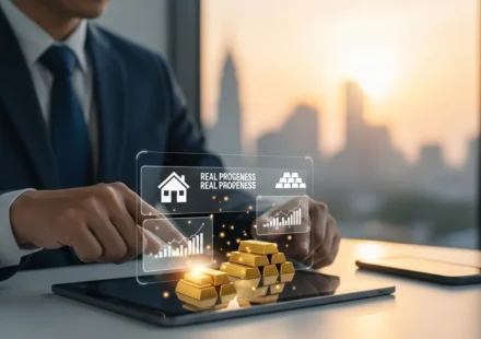 A professional investor exploring tokenized real-world assets (RWA) investment platforms on a digital tablet.