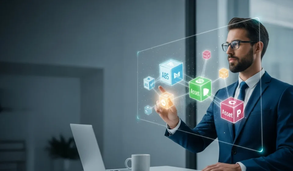 An investor exploring wealthtech tokenized alternative asset access via a modern digital financial dashboard.