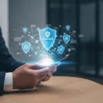 How Do Neobanks Verify Identity Instantly Without Risking Security? Secure transaction verified through zero-knowledge proof applications in digital banking on a smartphone.