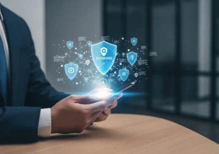 Secure transaction verified through zero-knowledge proof applications in digital banking on a smartphone.